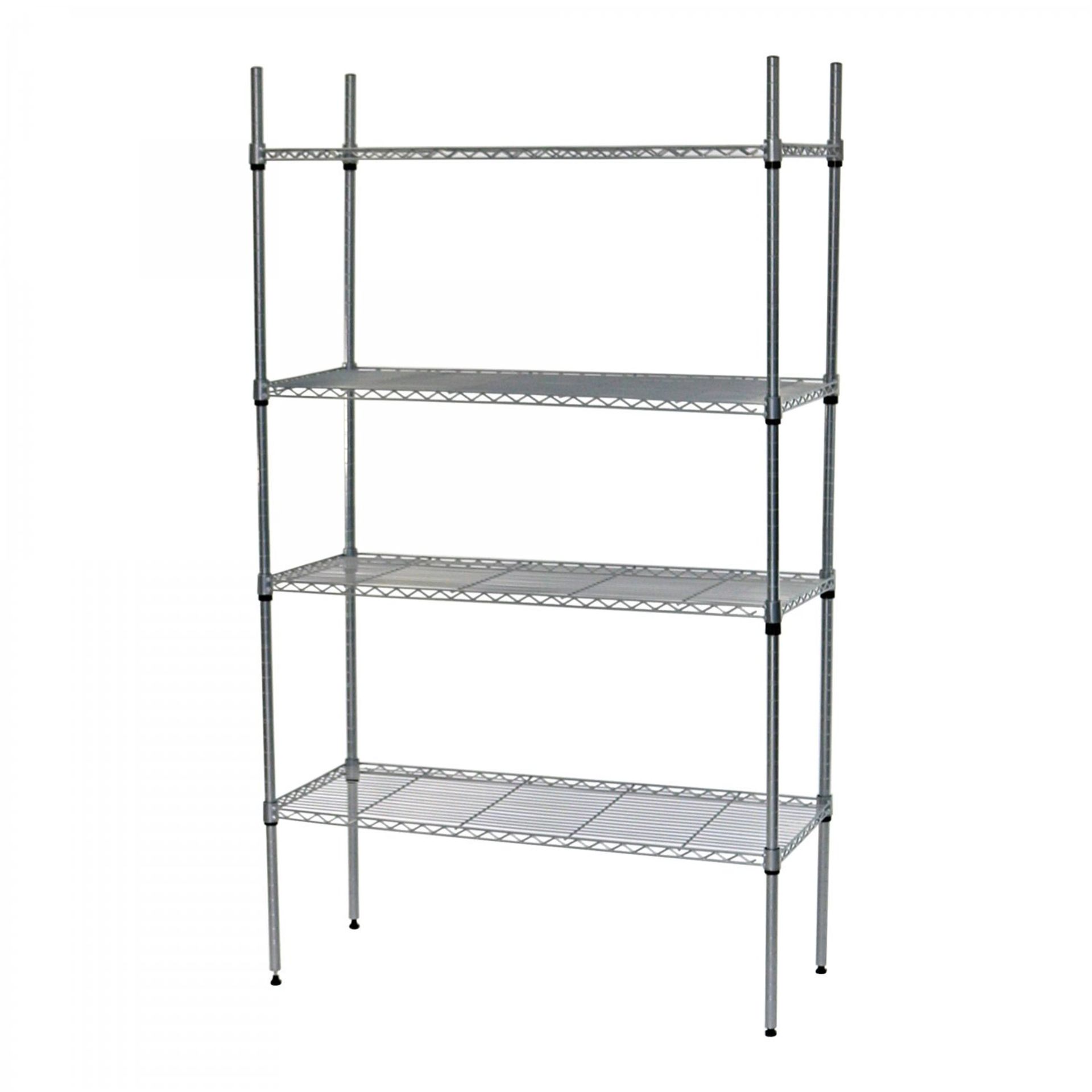 (G67) 4 Tier Heavy Duty Steel Wire Rack Kitchen Storage Unit w/ Wheels Heavy Duty Steel Frame ...