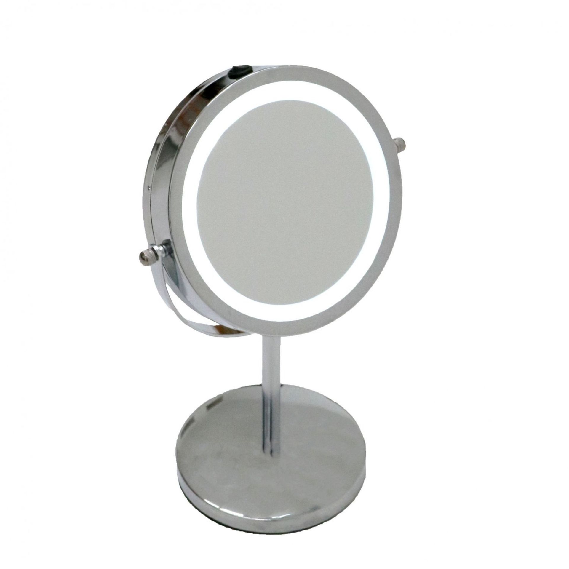 (G100) 5x Magnifying Illuminated LED Makeup Cosmetic Shaving Mirror Provides Natural Light Do...
