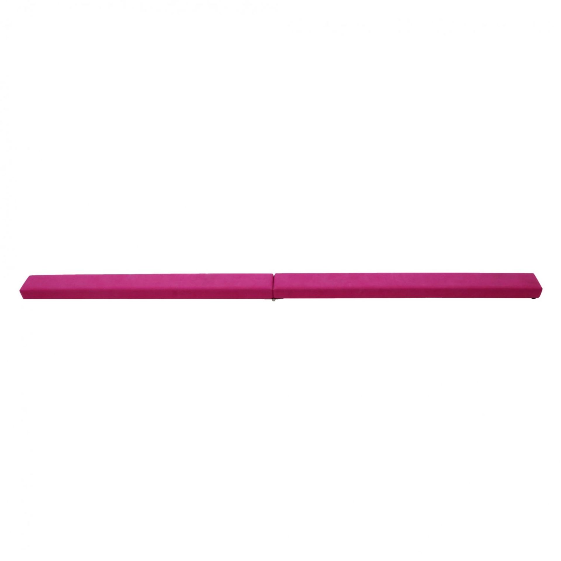 (G48) 7ft 2.1m Folding Gymnastic Training Balance Beam Pink Faux Suede 7ft 2.1m Folding Gymn... - Image 2 of 2