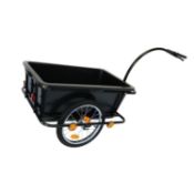 (LF144) Bike Trailer Trolley with Coupling & Pneumatic Tyre 90L Cargo Trailer Dimensions: 153 ...