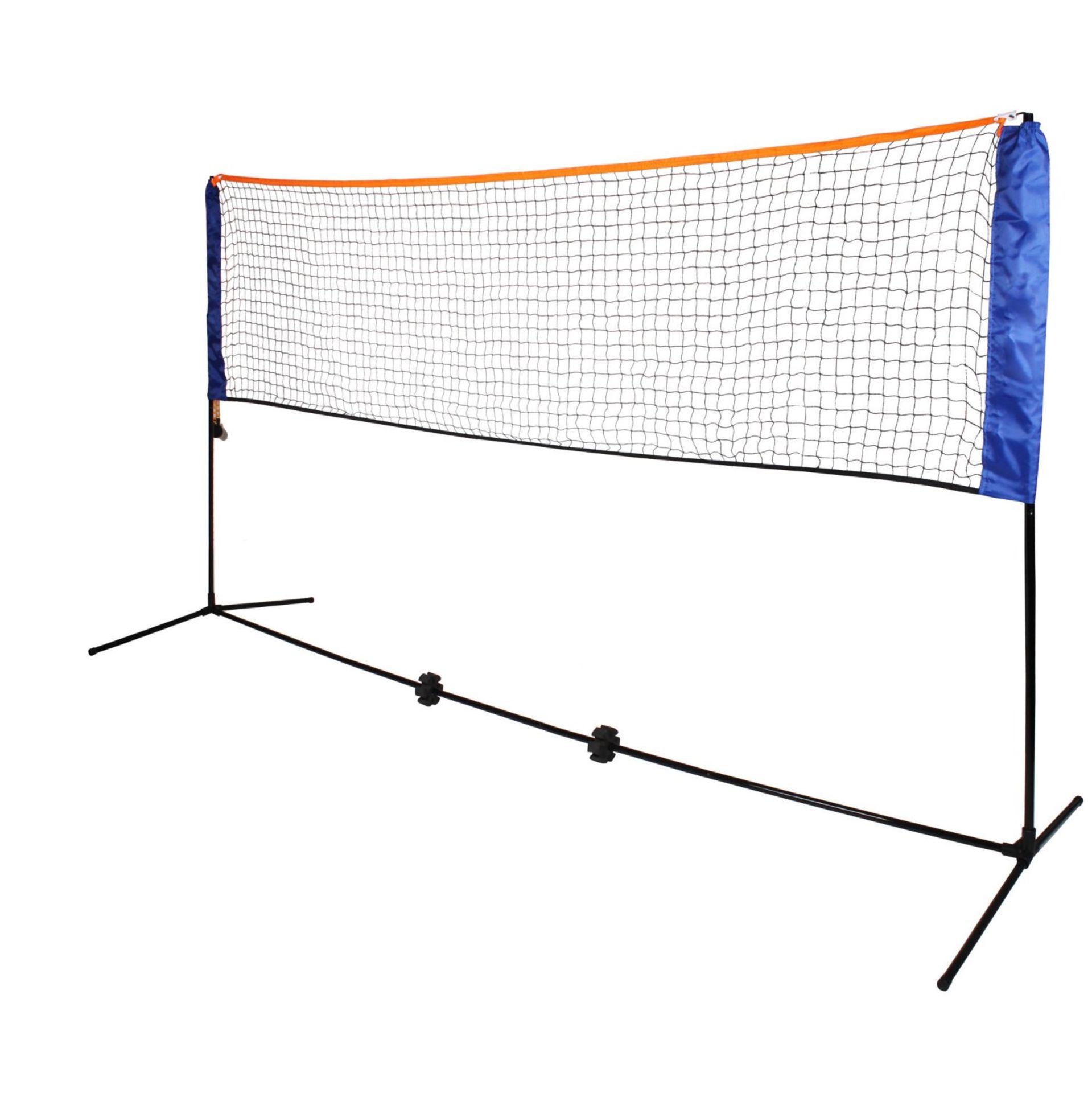 (G94) Medium 4m Adjustable Foldable Badminton Tennis Volleyball Net Easy Fold Out Assembly - F...