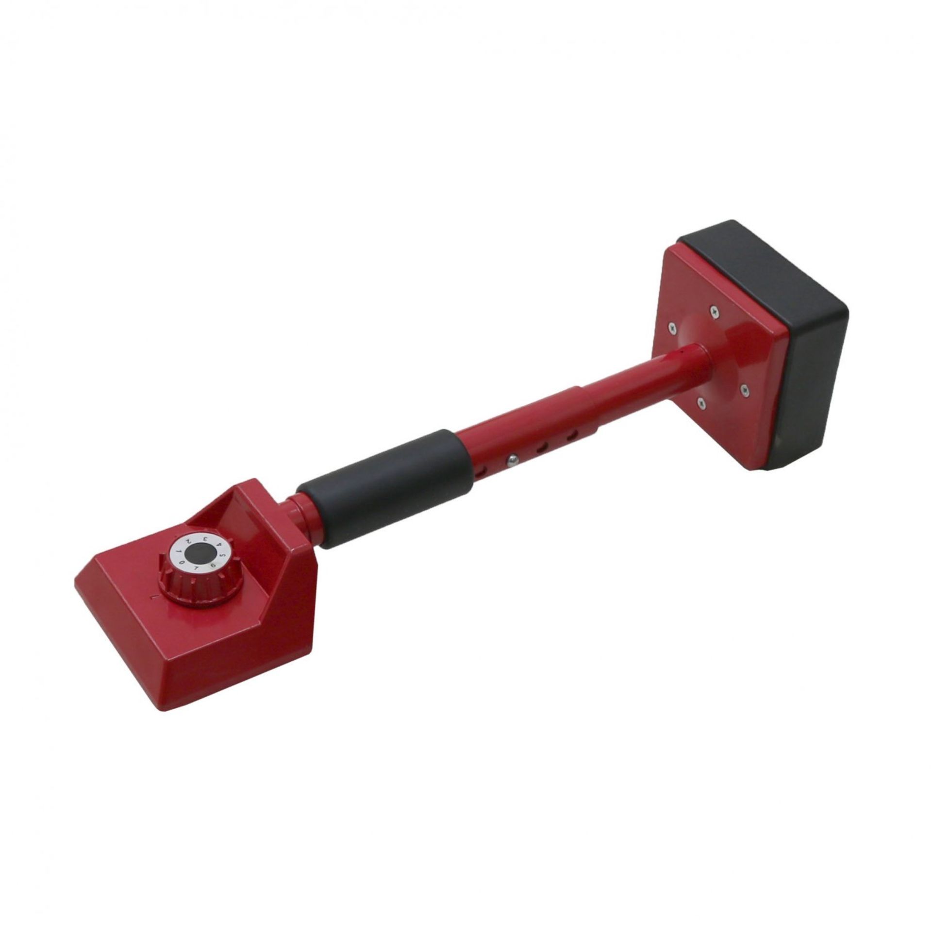 (G6) Professional Knee Kicker Carpet Fitters Tool - Red Extending Steel Tube Body with Four ...