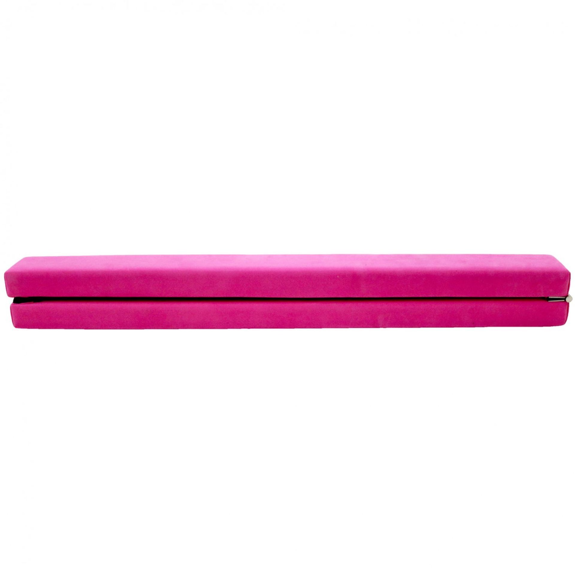 (G48) 7ft 2.1m Folding Gymnastic Training Balance Beam Pink Faux Suede 7ft 2.1m Folding Gymn...