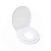 (G53) Soft Close Family Child Potty Training Toilet Seat with Fixings Dimensions: 44.8 x 37.2c...