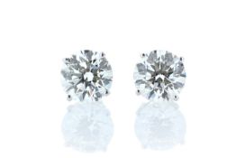 18ct White Gold Prong Set Diamond Earring 11.00 Carats