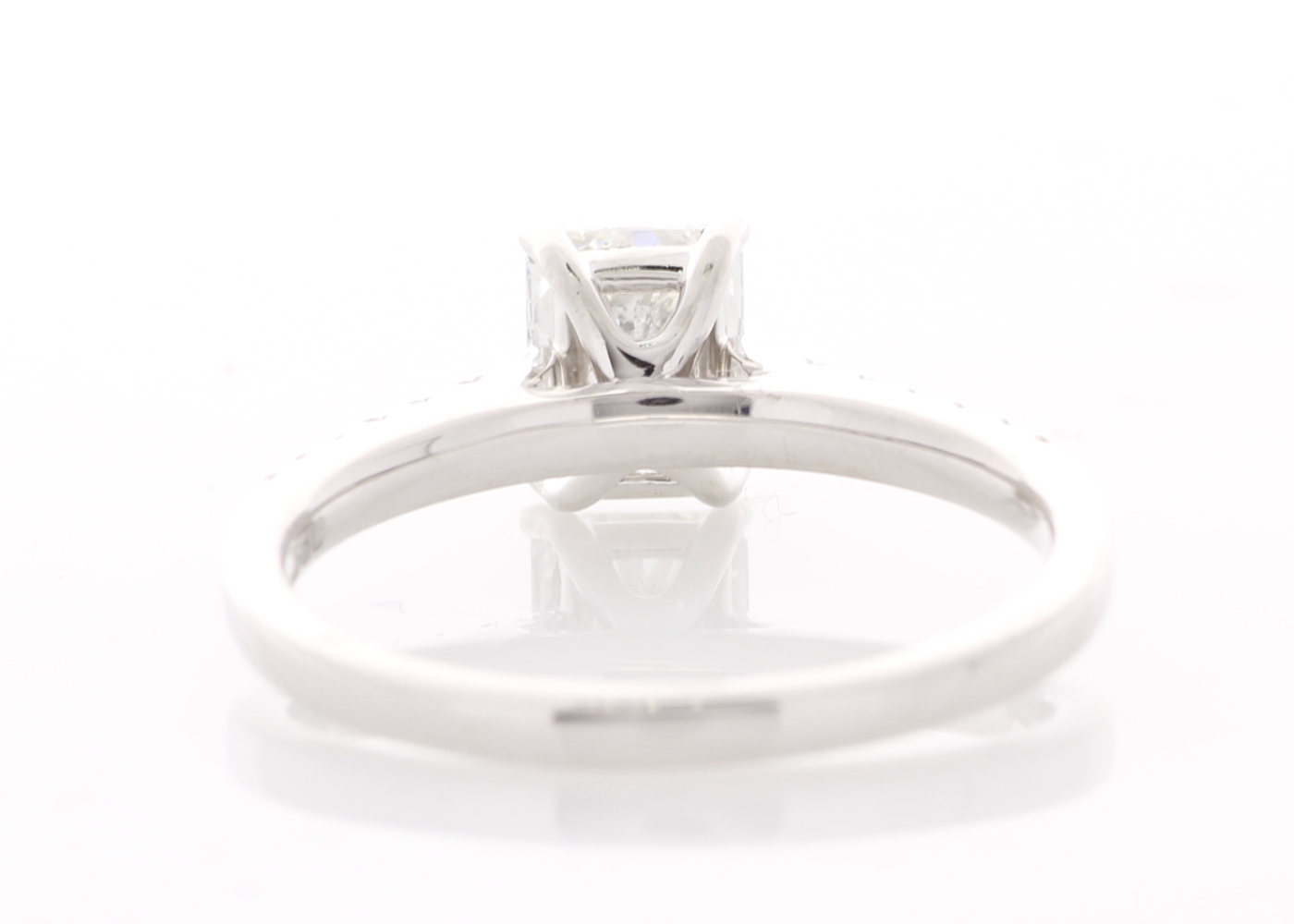 Platinum Stone Set Shoulders Diamond Ring 1.07 Carats - Image 3 of 5