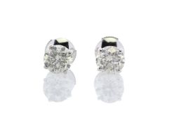 18ct White Gold Claw Set Diamond Earrings 2.34 Carats