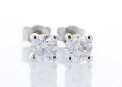 9ct White Gold Claw Set Diamond Earrins 0.50 Carats