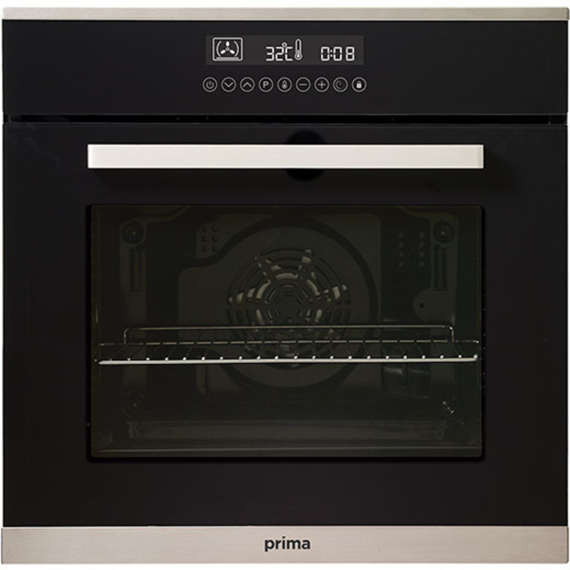 (KA43) PRIMA+ BUILT-IN SINGLE ELECTRIC OVEN - PRSO108 RRP £366.35 (SLIGHT DINT TO BACK) 76 L...