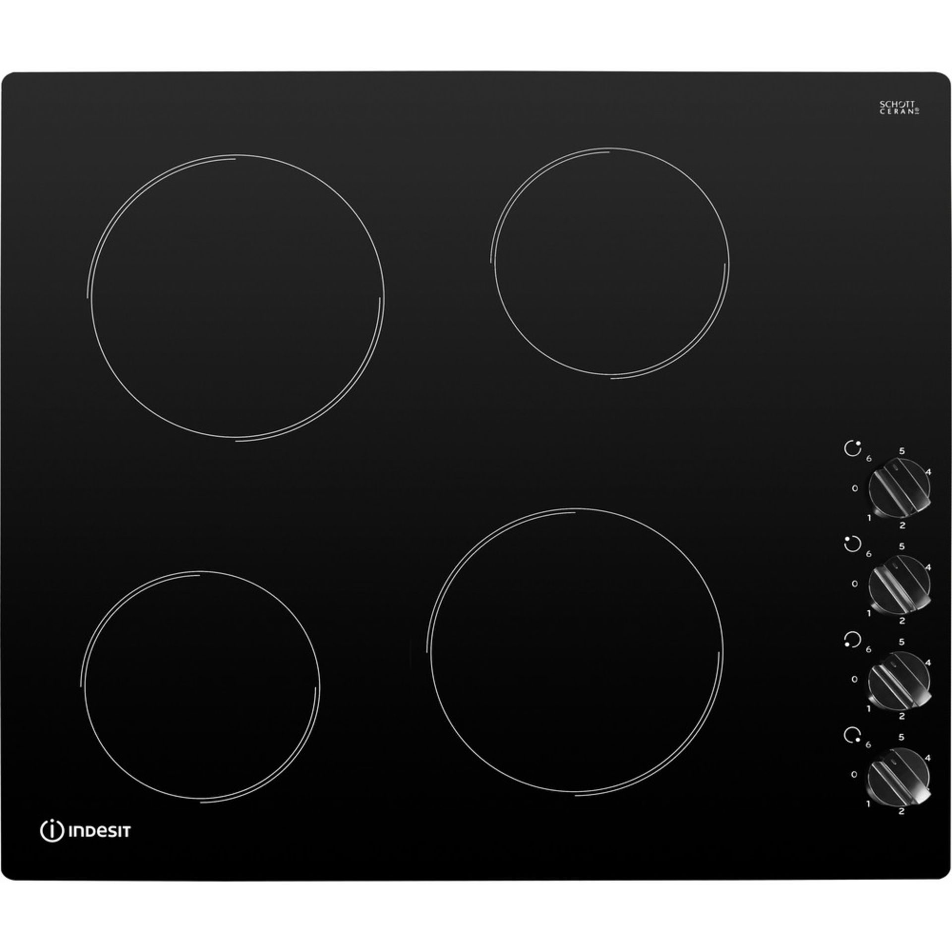 (KA24) Indesit Aria RI 860 C Hob in Black RRP £259.97 Width (cm): 58.0 Number of burners: 4 ...