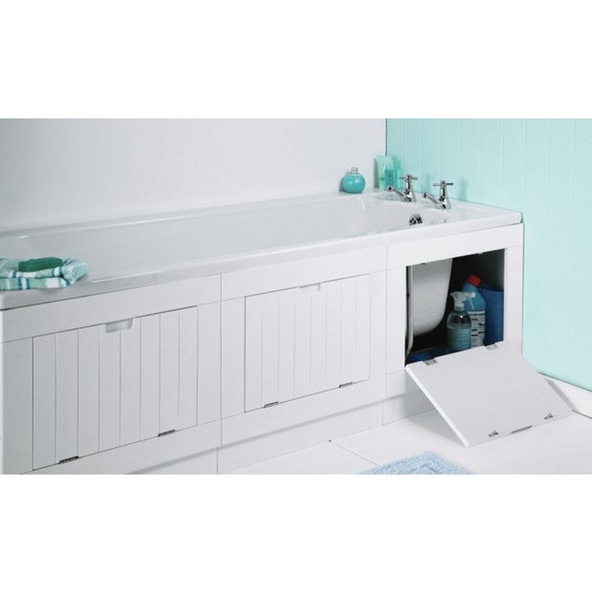 (KA30) Lavari Hideaway Bath Panel - Matt White Make sure every inch of space is utilised with t... - Image 2 of 2