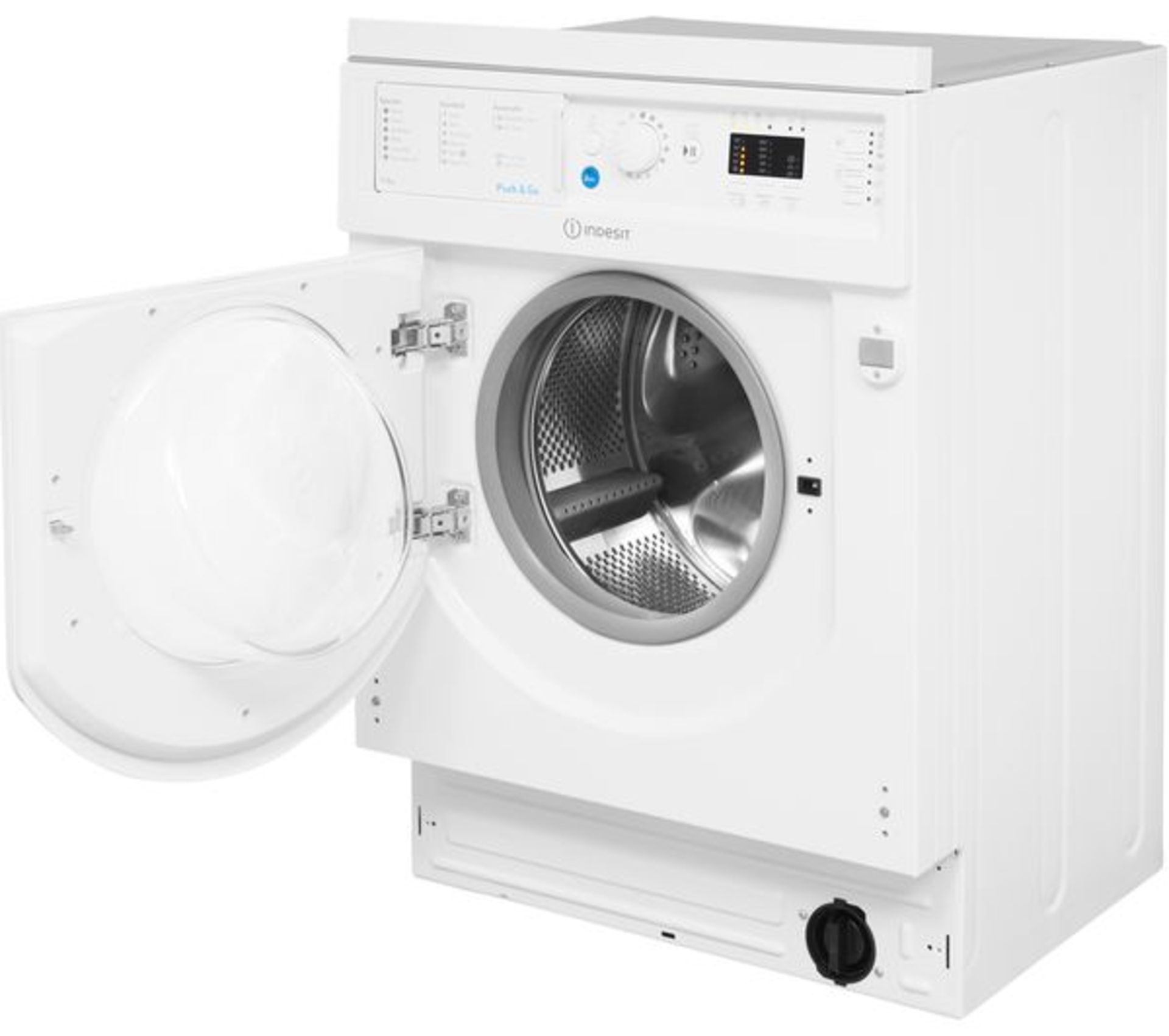 (KA36) Indesit BI WDIL 7125 Integrated 7 kg Washer Dryer can wash and dry 1 kg of clothes in ju...