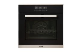 (KA1) Prima+ PRSO108 B/I Single Electric Fan Oven - Black & St/Steel. RRP £387.68. A Built In ...