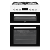 (KA42) BEKO Pro KDDF653W 60 cm Dual Fuel Cooker - White rrp £369 Pro...