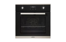 (KA22) Prima+ PRSO106 B/I Single Electric Fan Oven - Black & St/Steel. A Built In Single Electr...