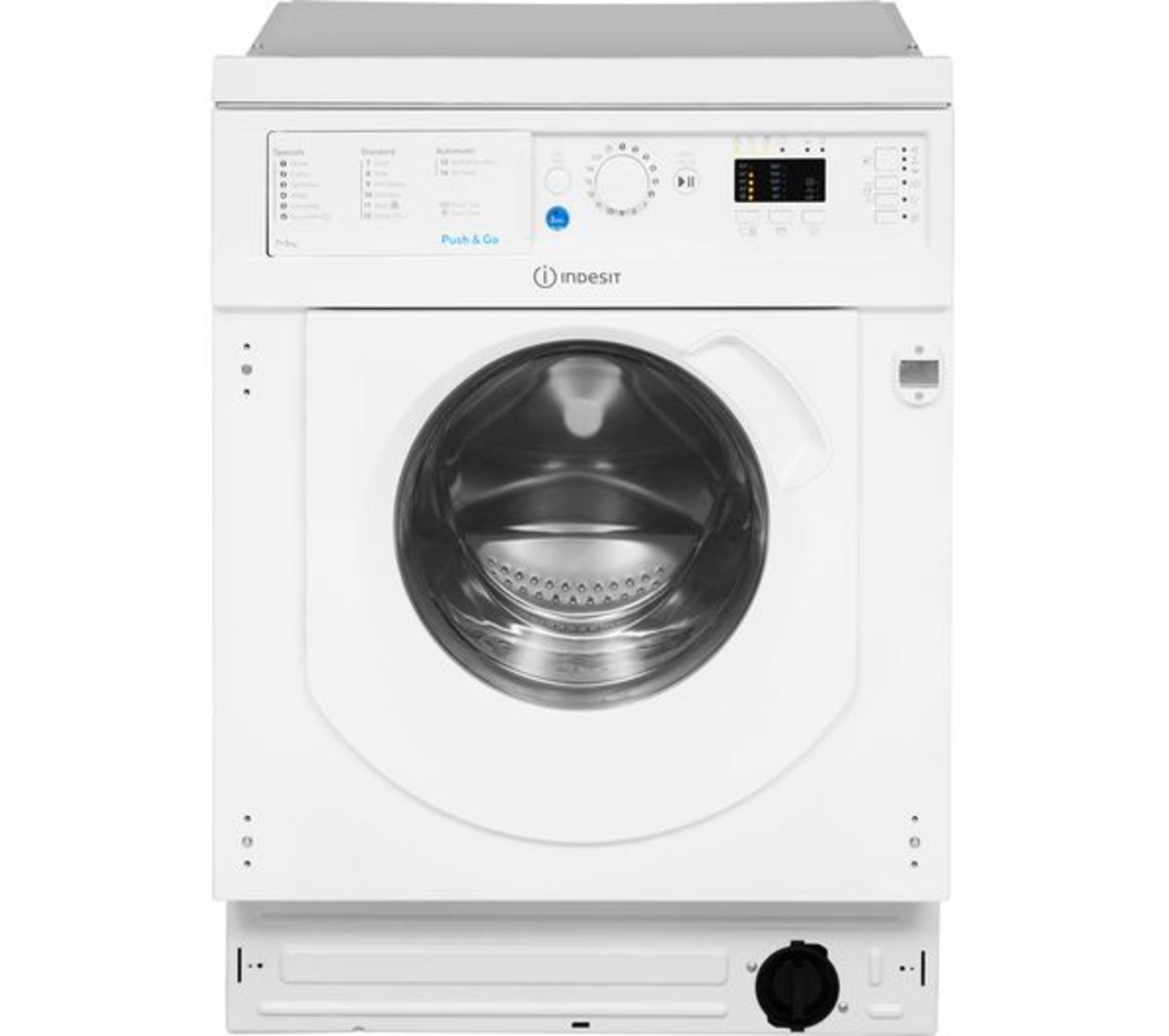 (KA36) Indesit BI WDIL 7125 Integrated 7 kg Washer Dryer can wash and dry 1 kg of clothes in ju... - Image 2 of 2