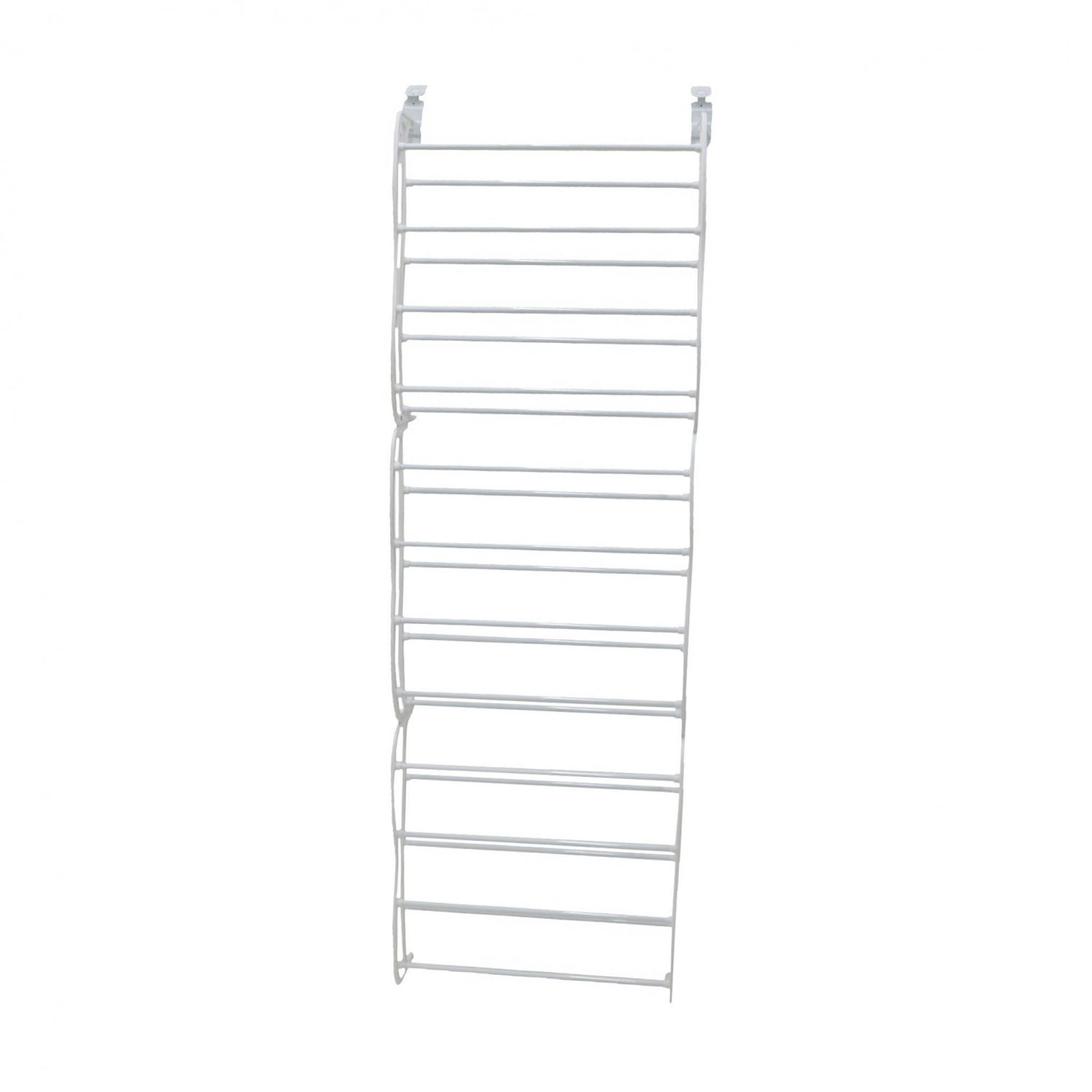 (F37) 12 Tier White Door Hanging Shoe Rack Organiser - Holds 72 Space Saving Design Holds Up... - Image 3 of 3