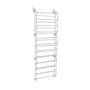 (F37) 12 Tier White Door Hanging Shoe Rack Organiser - Holds 72 Space Saving Design Holds Up...