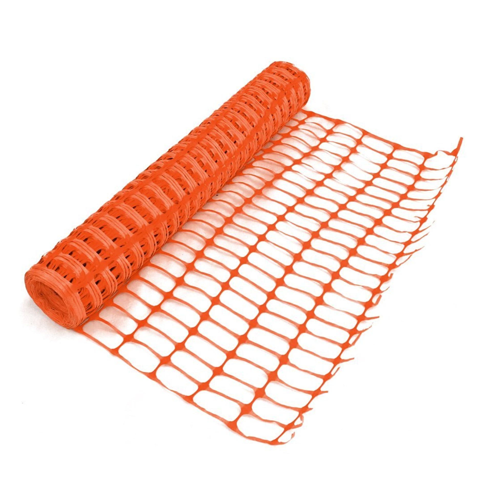 (F11) Heavy Duty Orange Safety Barrier Mesh Fencing 1mtr x 25mtr Roll Dimensions 1m x 25m Dur...
