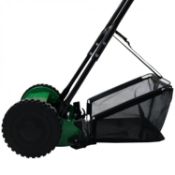 (SK113) Manual Hand Push Grass Lawn Mower Lawnmower 30cm Cutting Width Keep your garden lo...