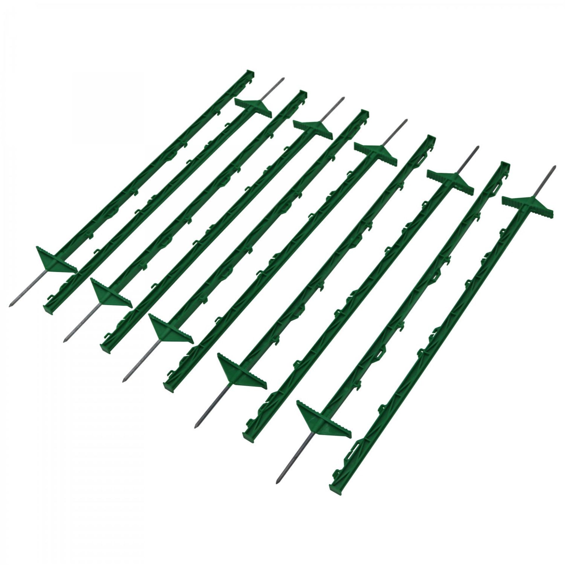 (RL95) 1m Green Plastic Electric Fencing Pins Posts Stakes Pack of 10 The fencing pins are a... - Bild 2 aus 2