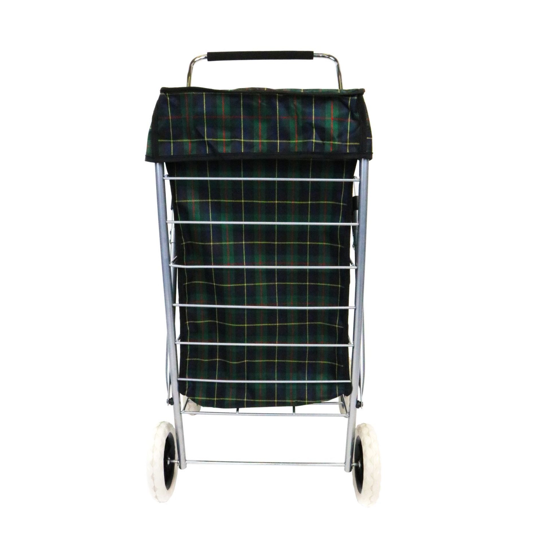 (F2) 4 Wheel Folding Shopping Trolley Bag Cart Market Laundry Lightweight and Easily Manoeuver... - Image 3 of 3