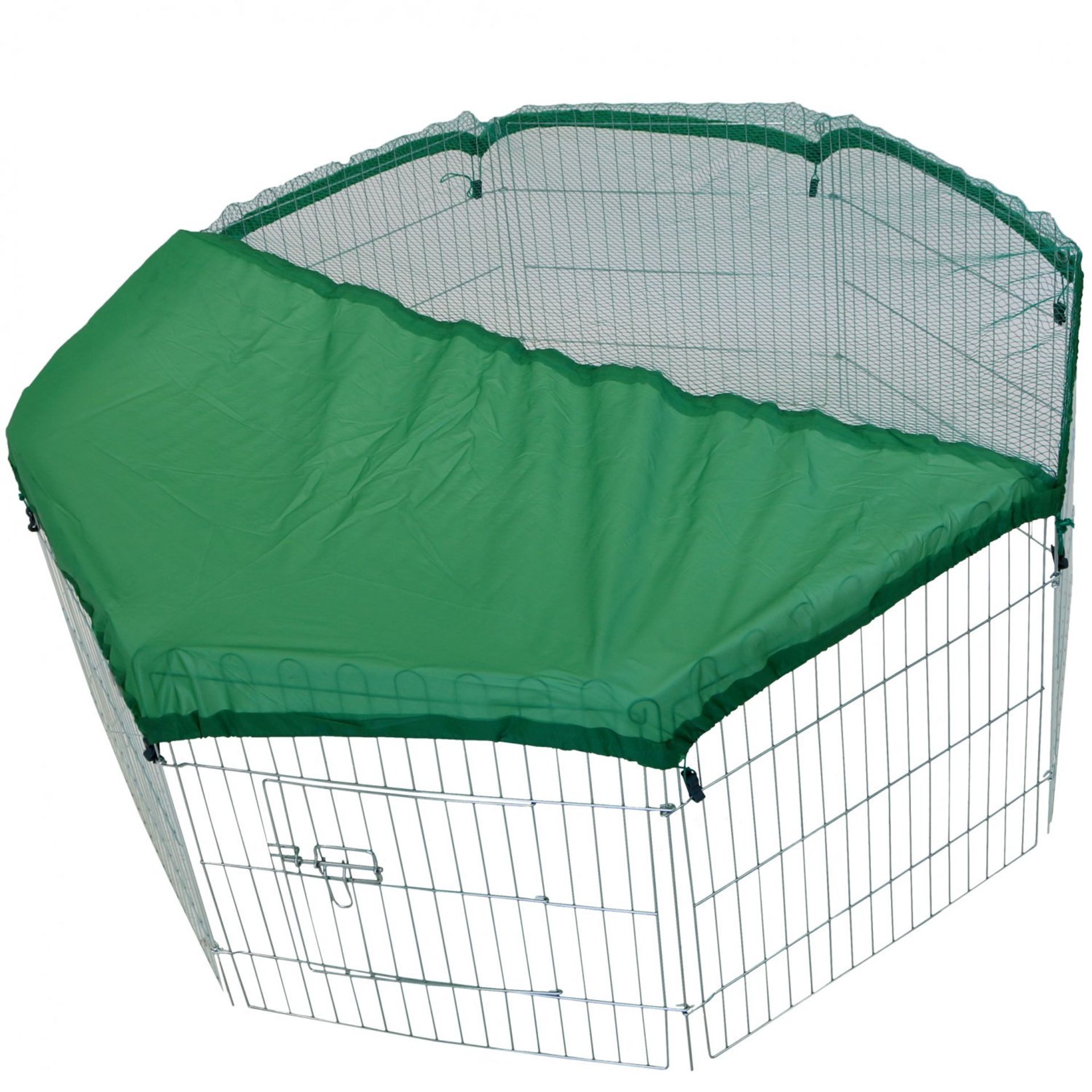 (RU285) 8 Panel Outdoor Rabbit Play Pen Run with Shade Safety Net The outdoor pen is perfect... - Image 2 of 2