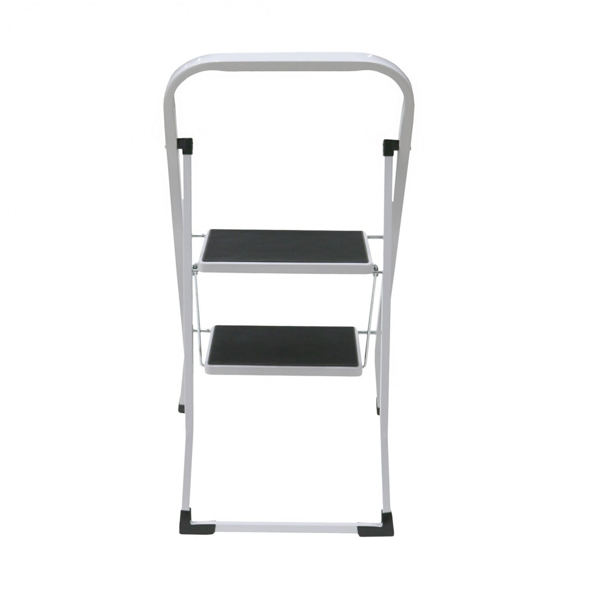 (KK185) Foldable 2 Step Ladder Stepladder Non Slip Tread Safety Steel The Foldable 2 St... - Image 2 of 2