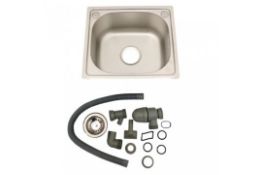 (SK203) Brushed Stainless Steel Top Mount Kitchen Bowl Sink w/ Plumbing The kitchen sink bow...