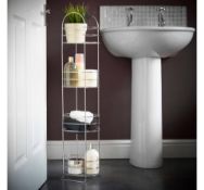(OM83) 4 Tier Bathroom Storage Rack Freestanding storage solution for your bathroom Four spacio...