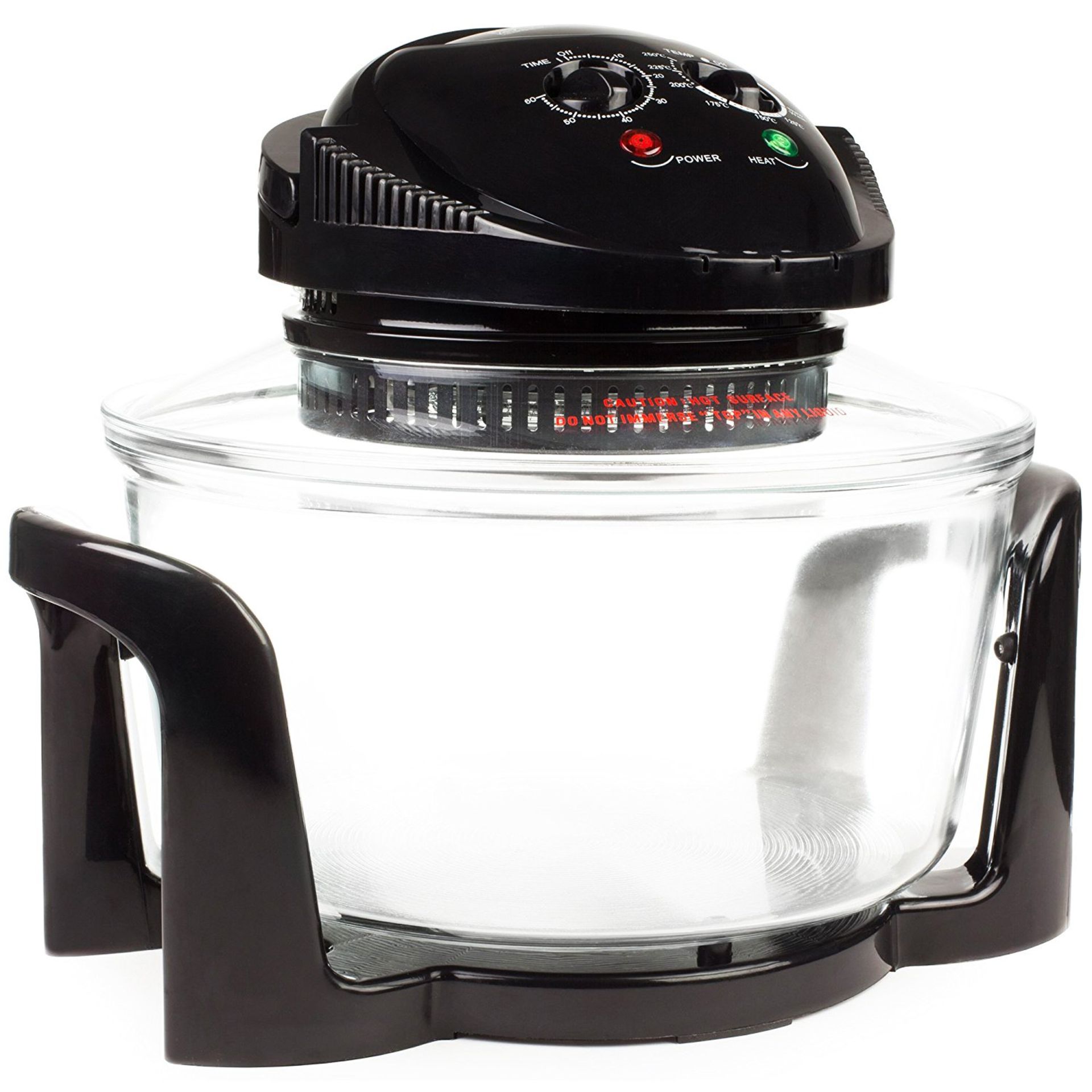 (F45) 12L Litre Black Portable Halogen Convection Oven Cooker 1400W Cook Food 60% Quicker Than... - Bild 2 aus 3