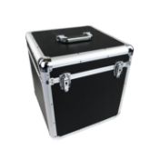 (F72) 100 x 12" LP Vinyl Record Box Hard DJ Flight Case Aluminium Holds Up To 100 12" Records ...