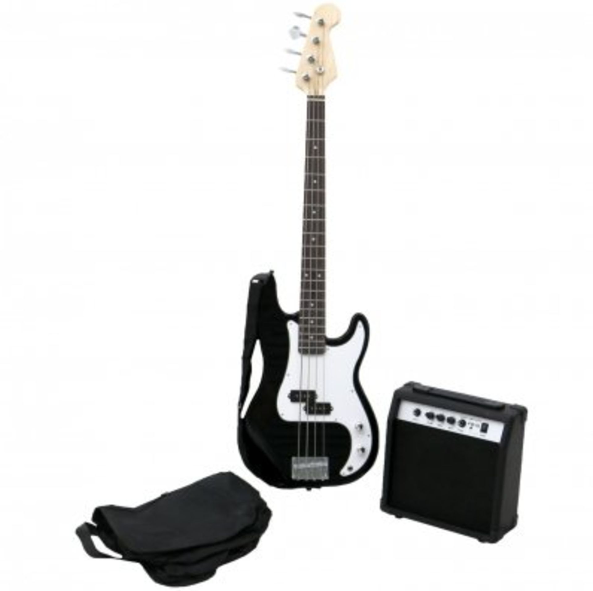 (KK103) PB Precision Style Black 4 String Electric Bass Guitar & 15W Amp The PB is a pr...