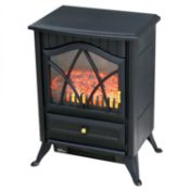 (F35) 1850W Log Burner Flame Effect Electric Fireplace Stove Heater Power: 950W / 1850W - Dime...