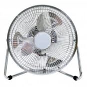 (KK9) 9" Inch Chrome 3 Speed Floor Standing Gym Fan Hydroponic Stay cool this year with the ...