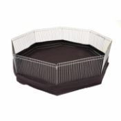 (F73) 8 Panel Indoor Outdoor Small Animal Play Pen Run with Floor Mat Suitable for Indoor and ...