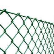 (L11) 1.15m x 10m Green PVC Coated Galvanised Steel Chain Link Fencing Galvanised Steel with H...