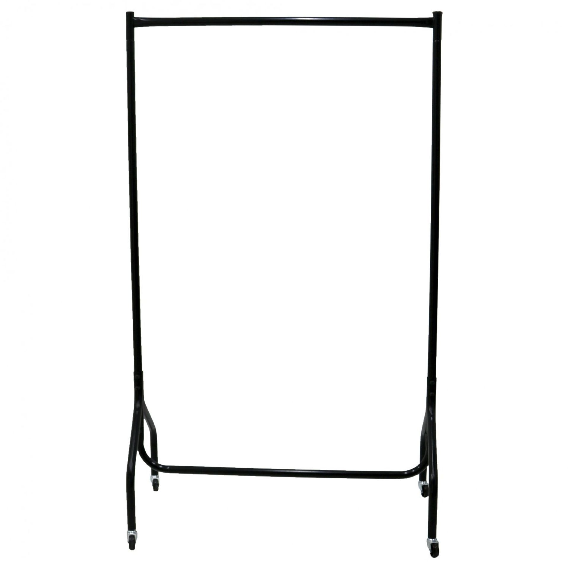 (L25) 3ft Garment Clothes Rail Super Heavy Duty All Metal Black Length: 3ft, Height: 5ft 4 C... - Image 2 of 2