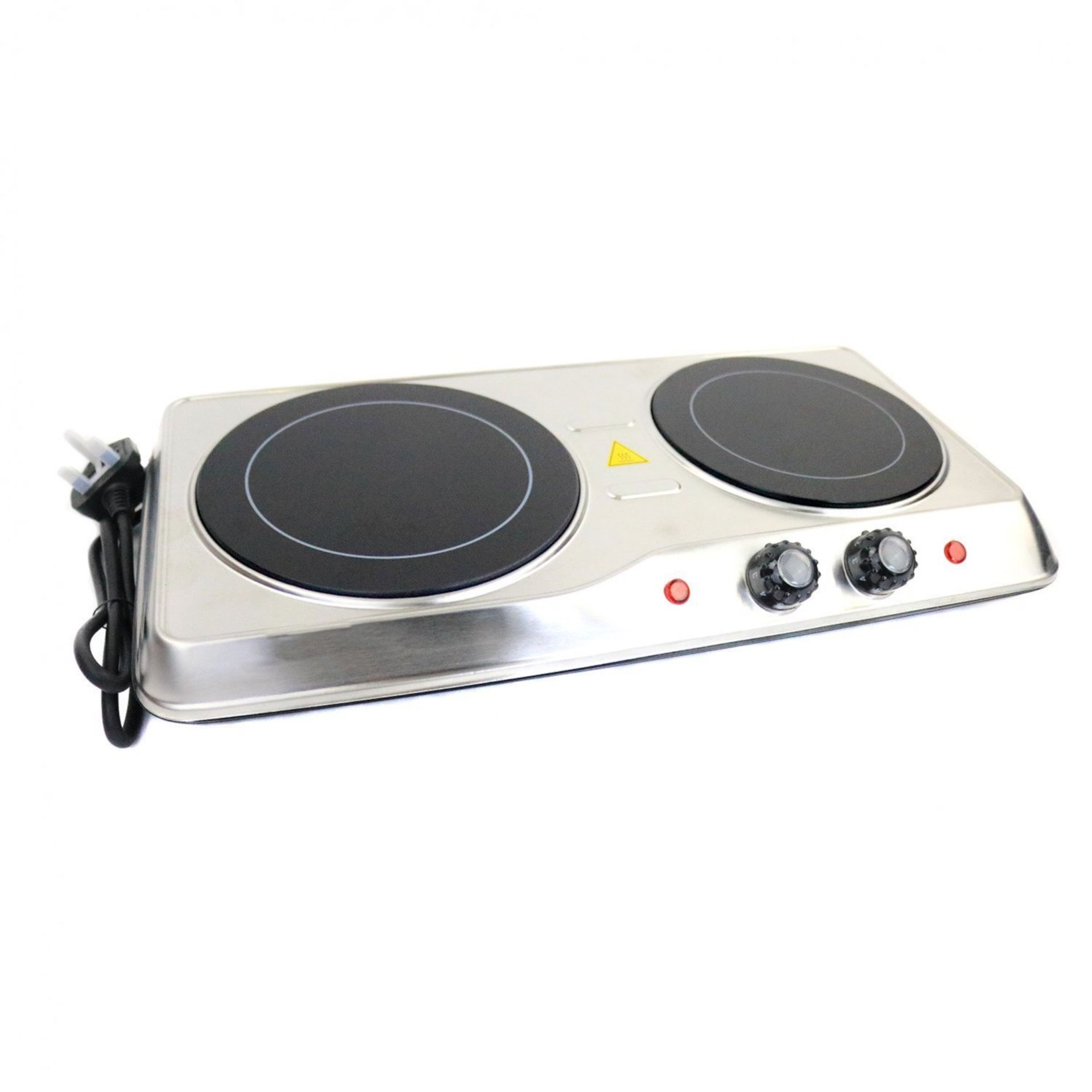 (D27) 2000W Ceramic Portable Infrared Electric Double Hot Plate Hob Total Power: 2000W - Large... - Image 2 of 3