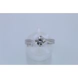 18ct White Gold Diamond Solitaire Ring