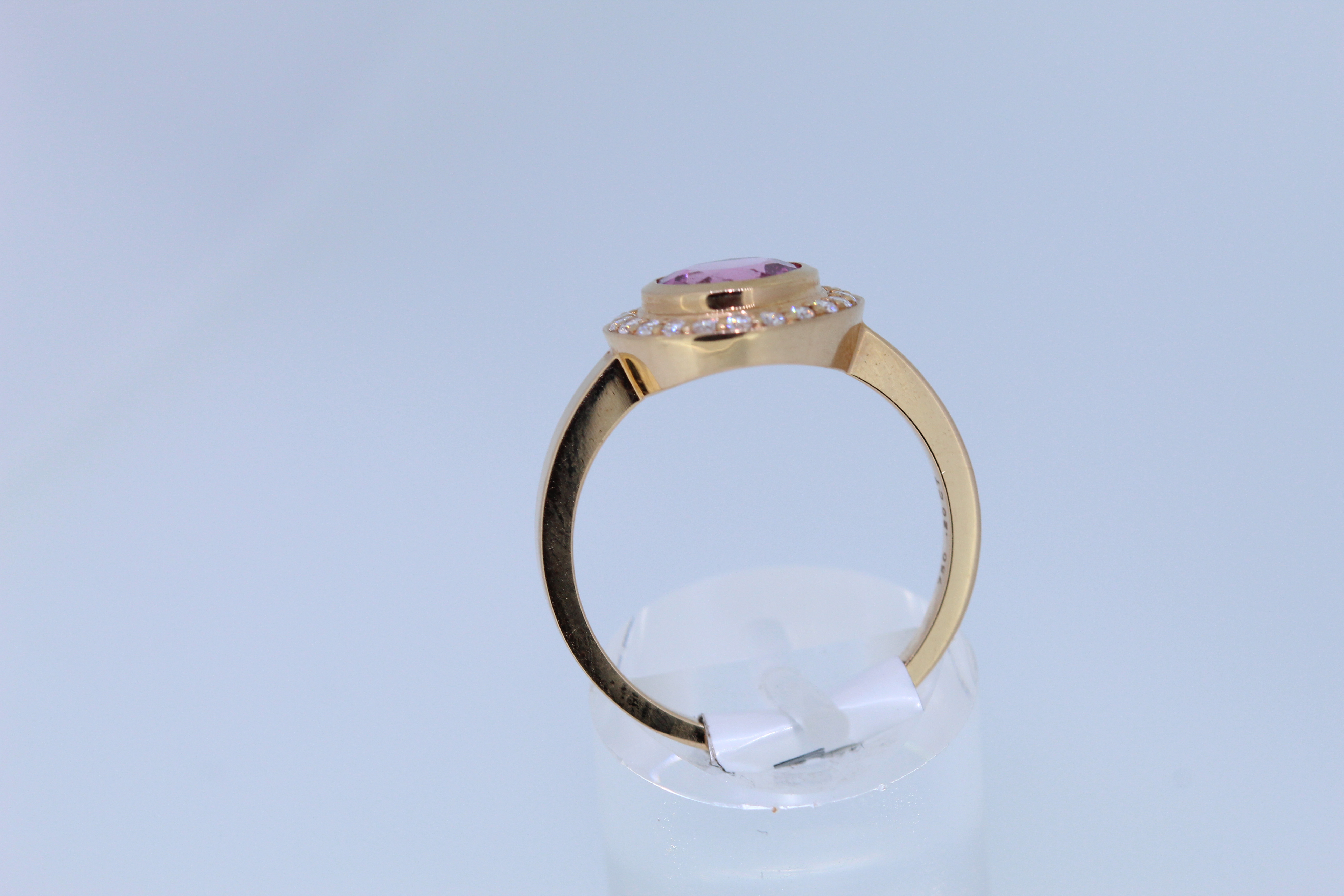 18ct Rose Gold Tourmaline And Diamond Ring - Image 4 of 5