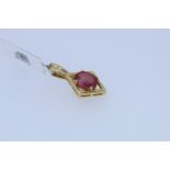 18ct Yellow Gold Ruby Pendant