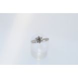 18ct White Gold Solitaire Diamond Ring