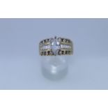 14ct Yellow Gold Marquise Diamond Ring