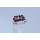 18ct White Gold Ruby And Diamond Ring