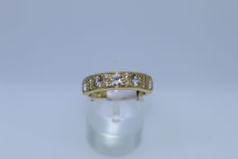 18ct Yellow Gold Diamond Set Band