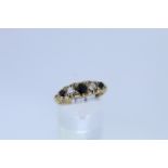 9ct Yellow Gold Sapphire And Diamond Ring