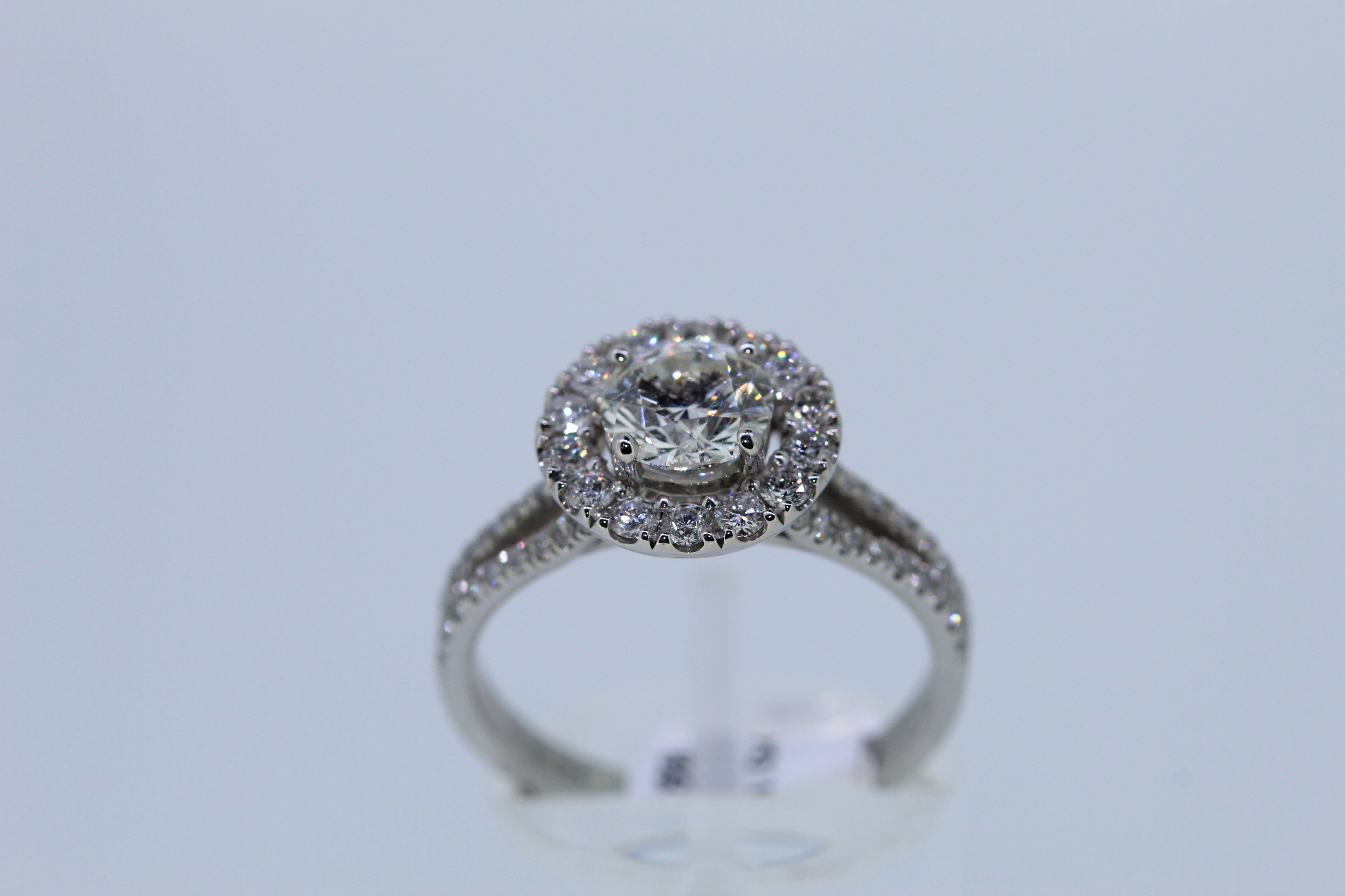 Platinum Hallmarked Diamond Set Ring