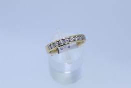 18ct Hallmark Canadion Diamonds Half Eternity Ring