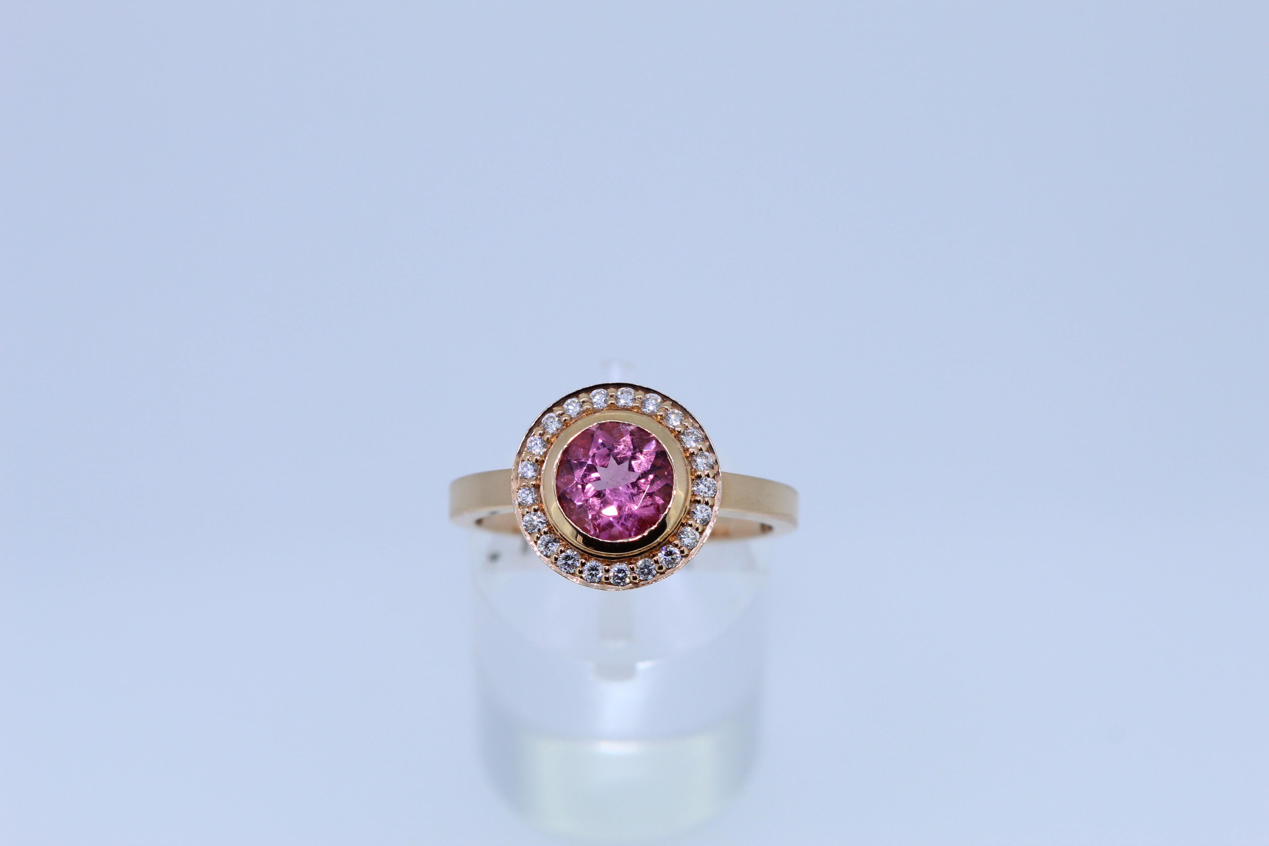 18ct Rose Gold Tourmaline And Diamond Ring - Image 2 of 5